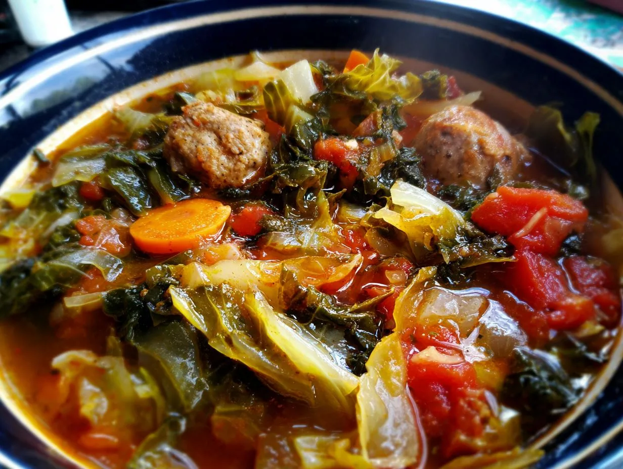 Hearty Cabbage Sausage Soup Recipe in 45 Minutes Flat