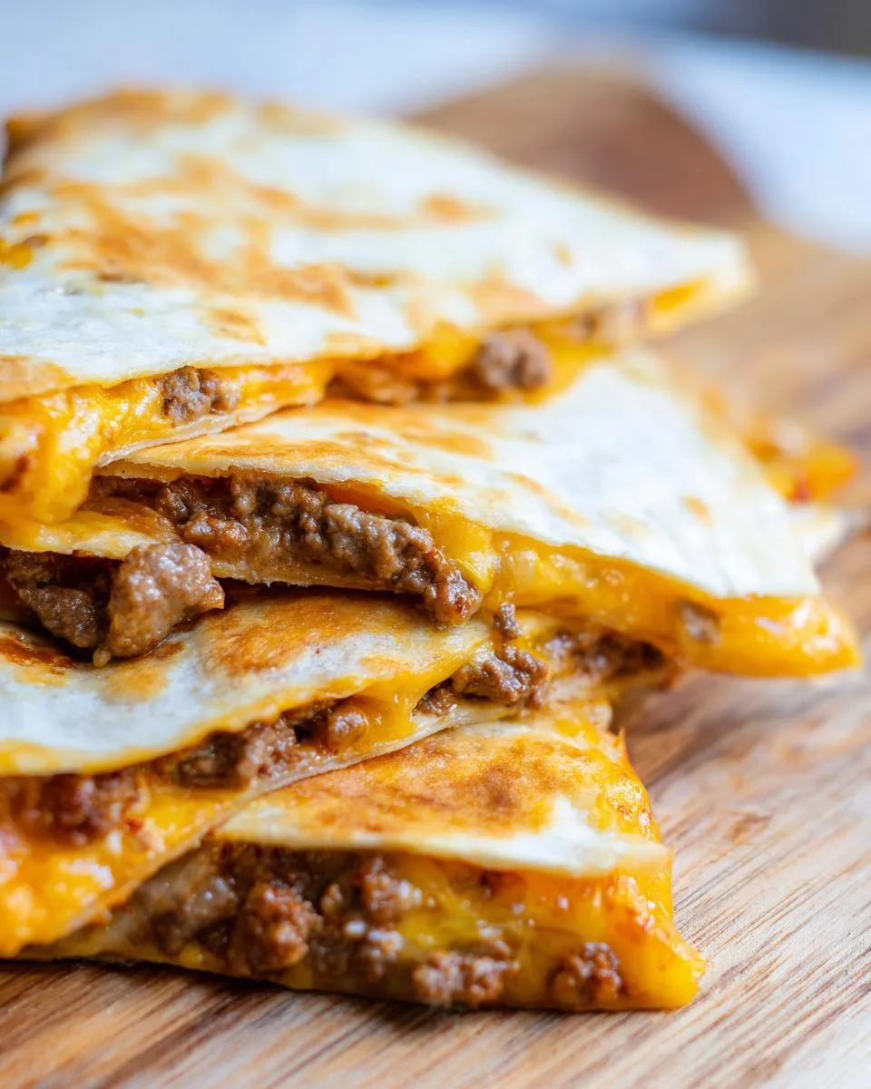 Cheesy Ground Beef Quesadillas - detail 2