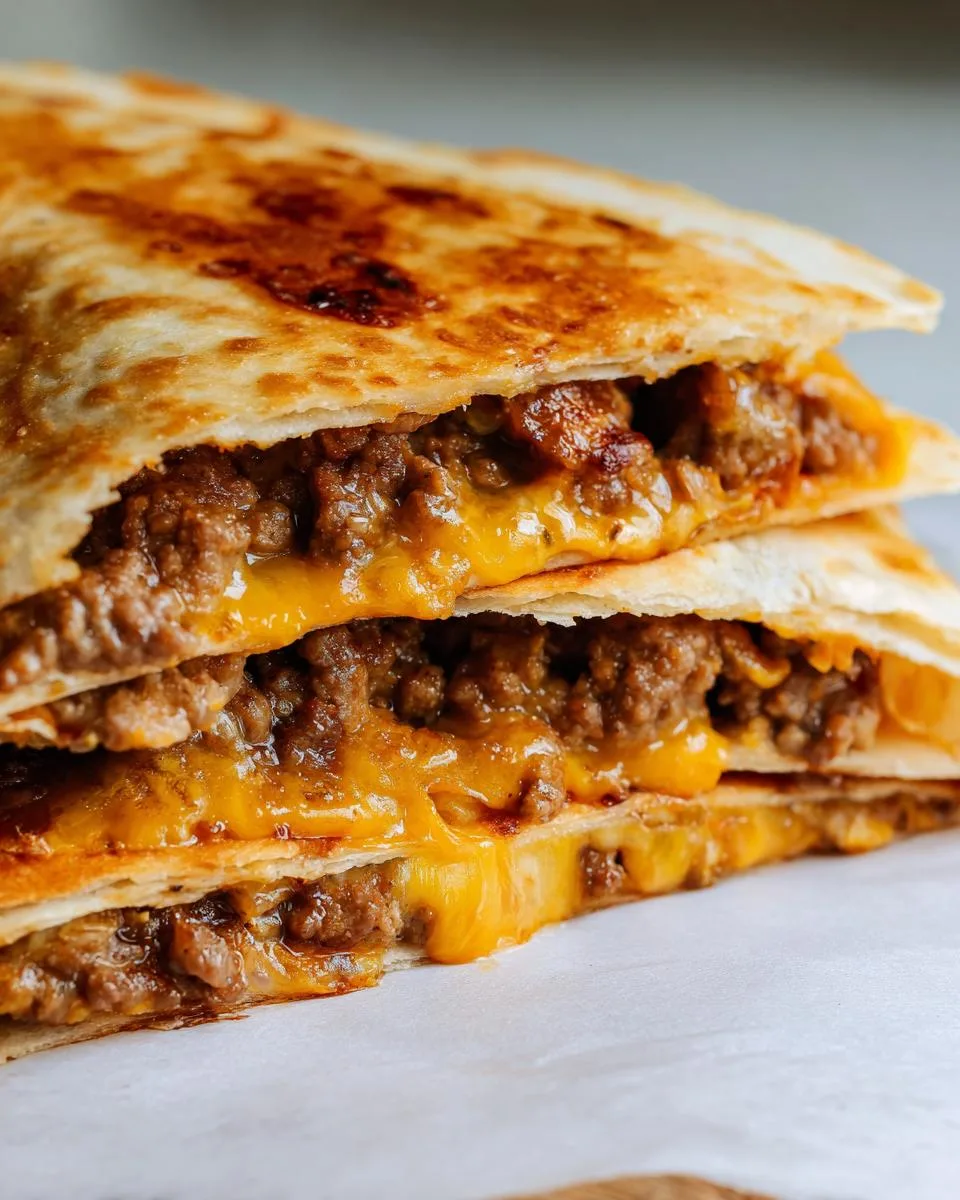 Cheesy Ground Beef Quesadillas - detail 3