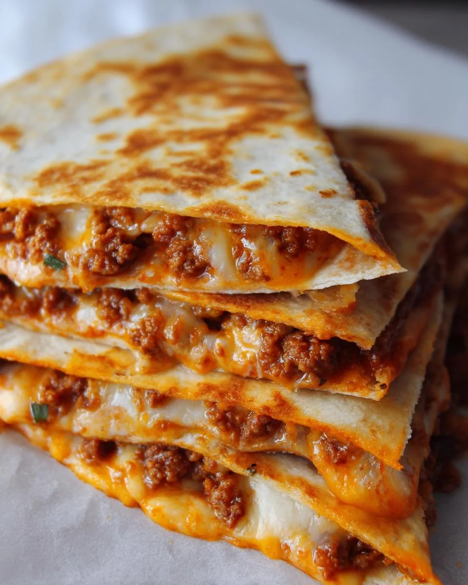 Cheesy Ground Beef Quesadillas - detail 4