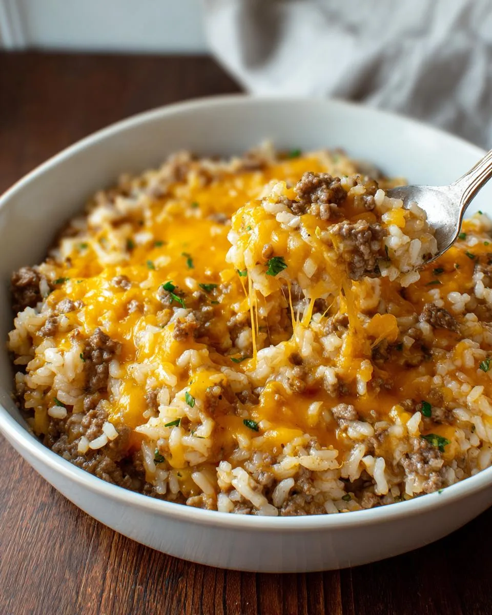 Cheesy Ground Beef Rice Casserole - detail 3