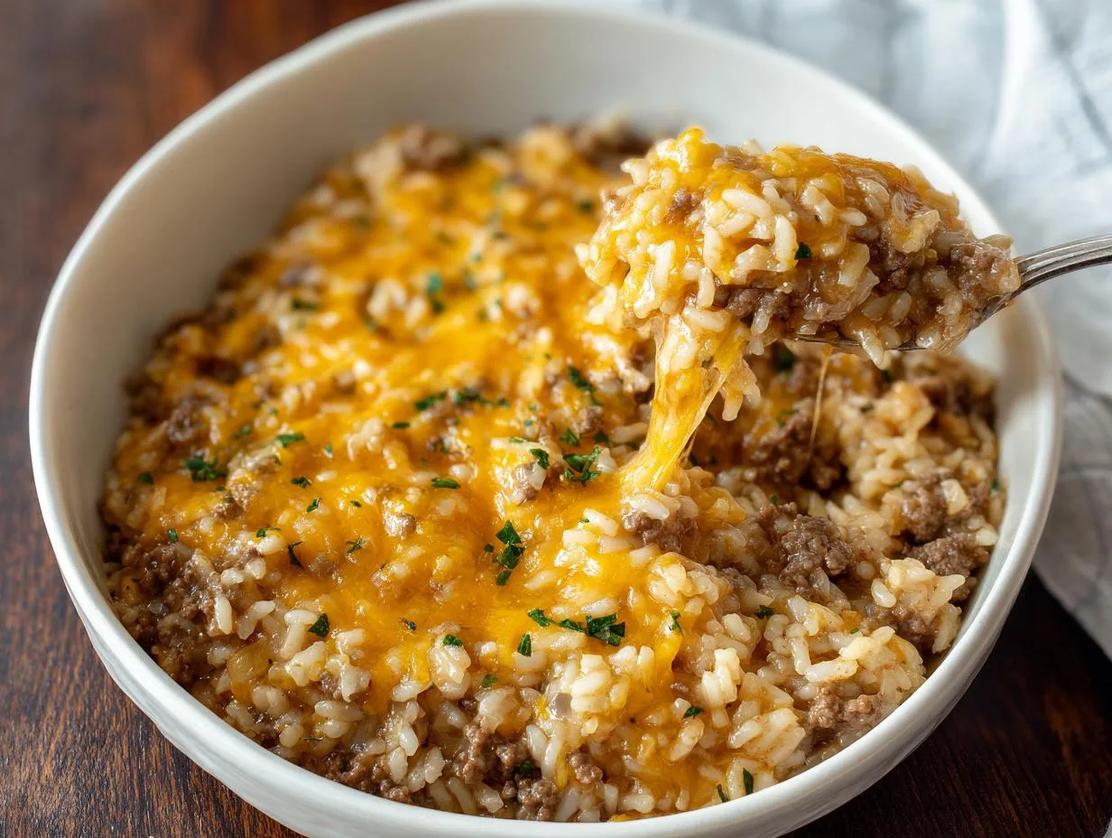 5-Star Cheesy Ground Beef Rice Casserole: Easy Comfort Food