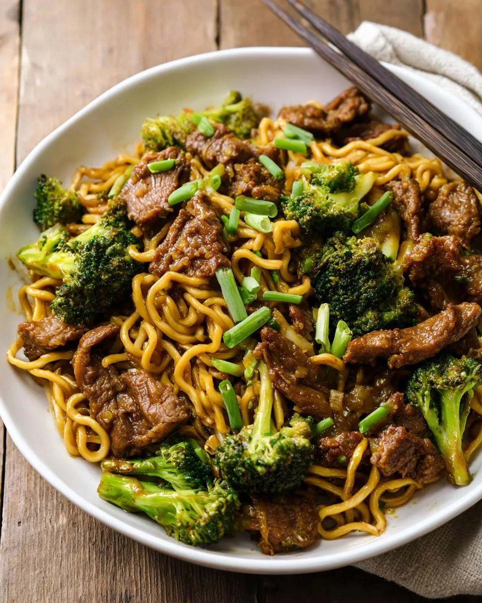 Chinese Crispy Beef Broccoli Noodles - detail 3