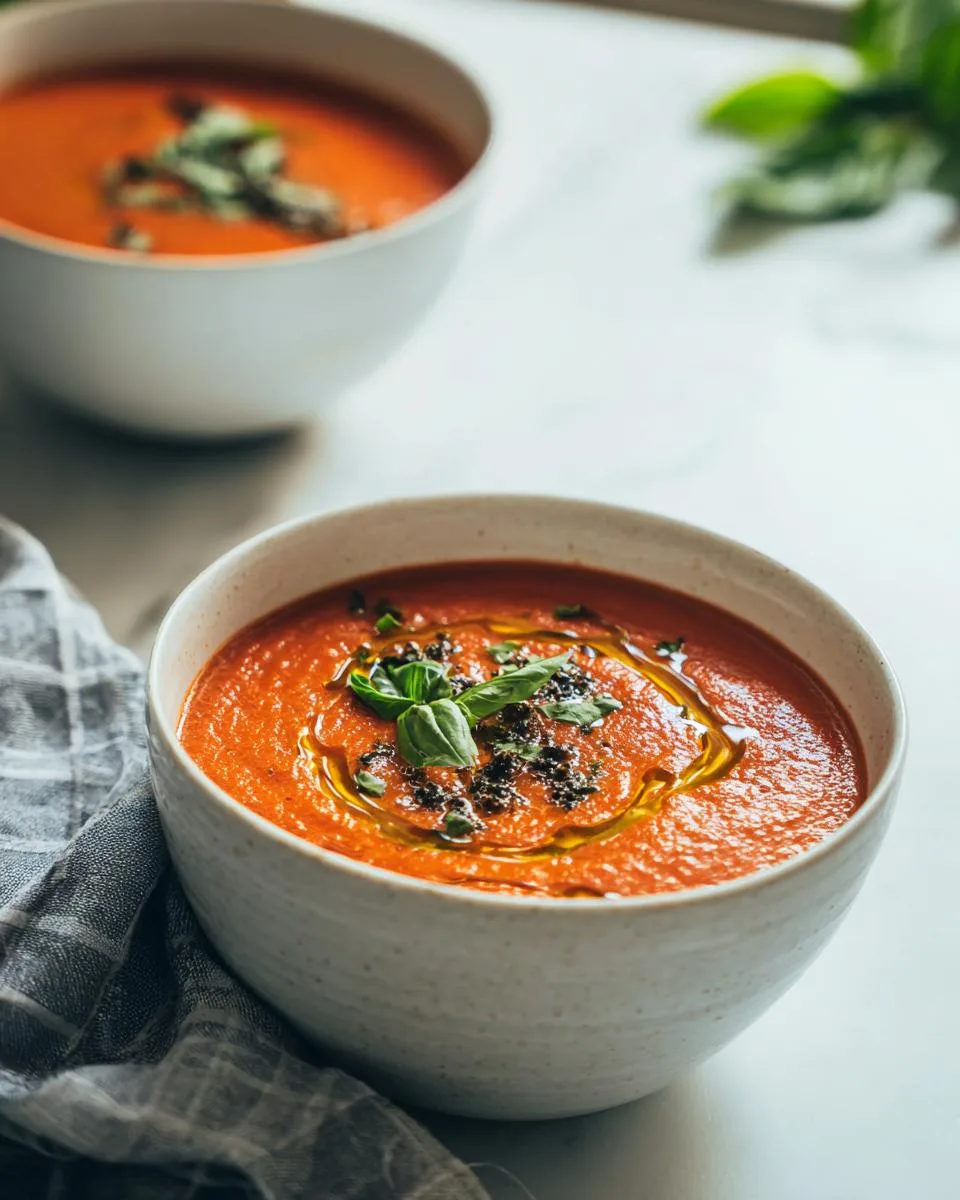 Creamy Tomato Basil Soup (No Cream!) - detail 1