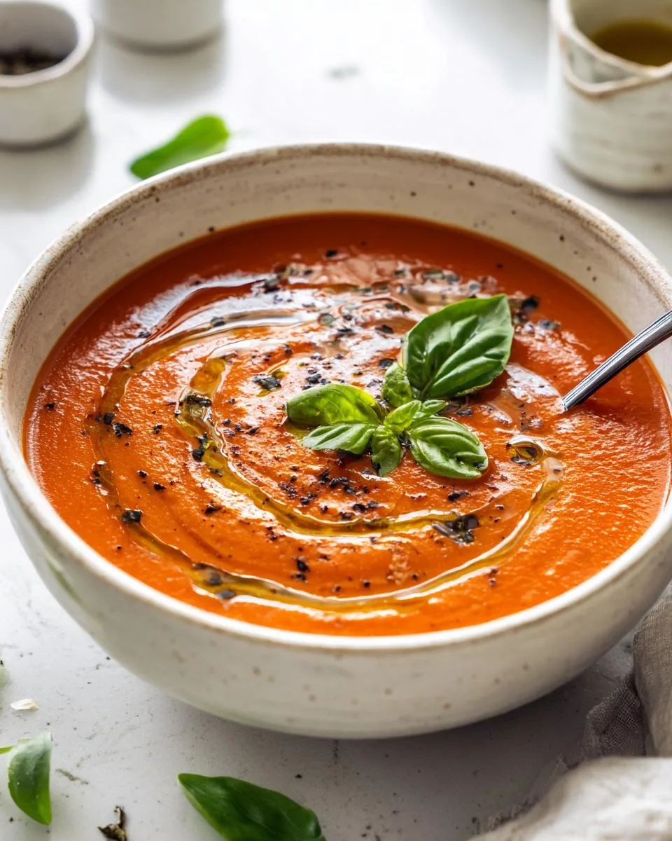 Creamy Tomato Basil Soup (No Cream!) - detail 3