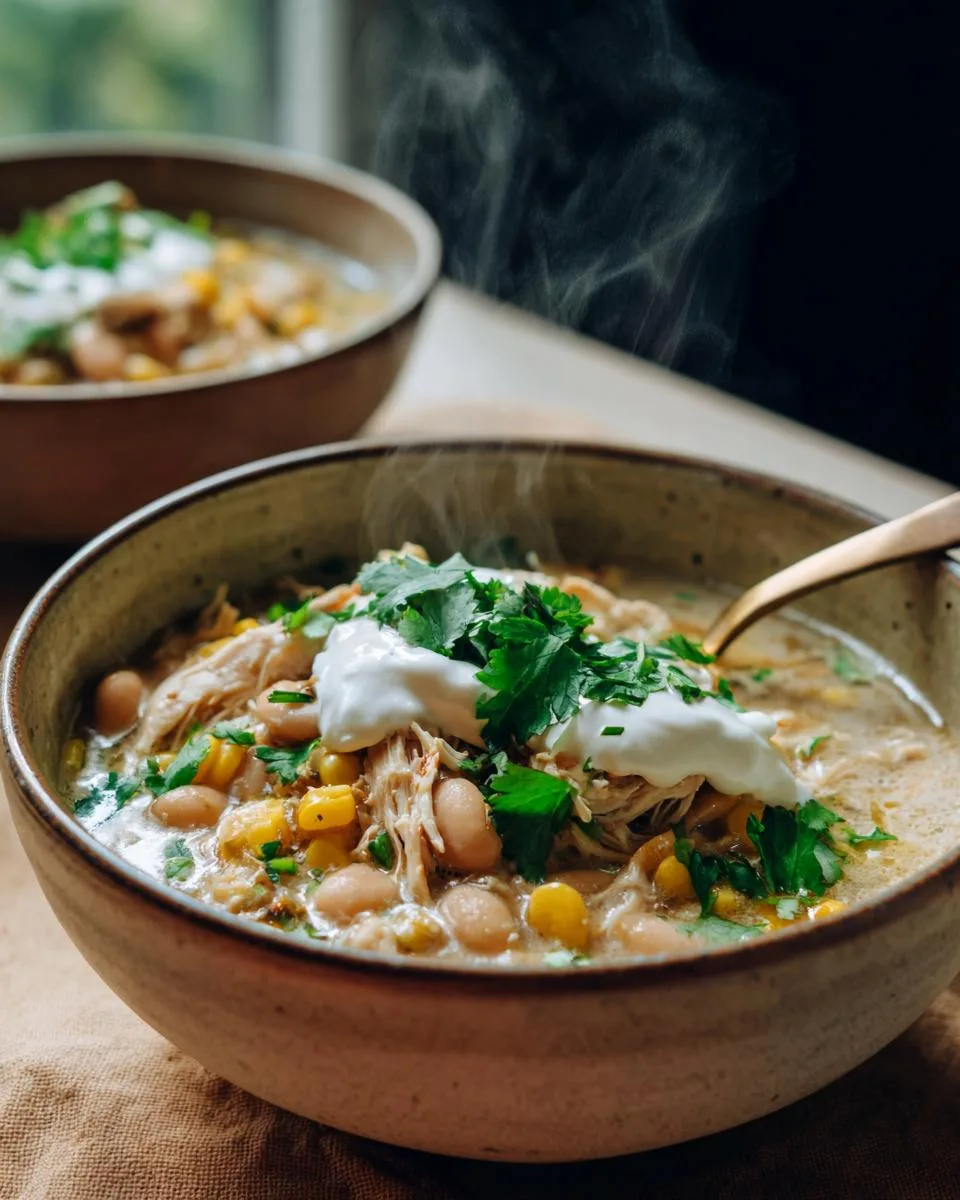 Healthy Slow Cooker White Chicken Chili - detail 1