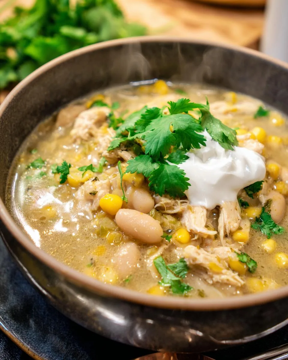 Healthy Slow Cooker White Chicken Chili - detail 2