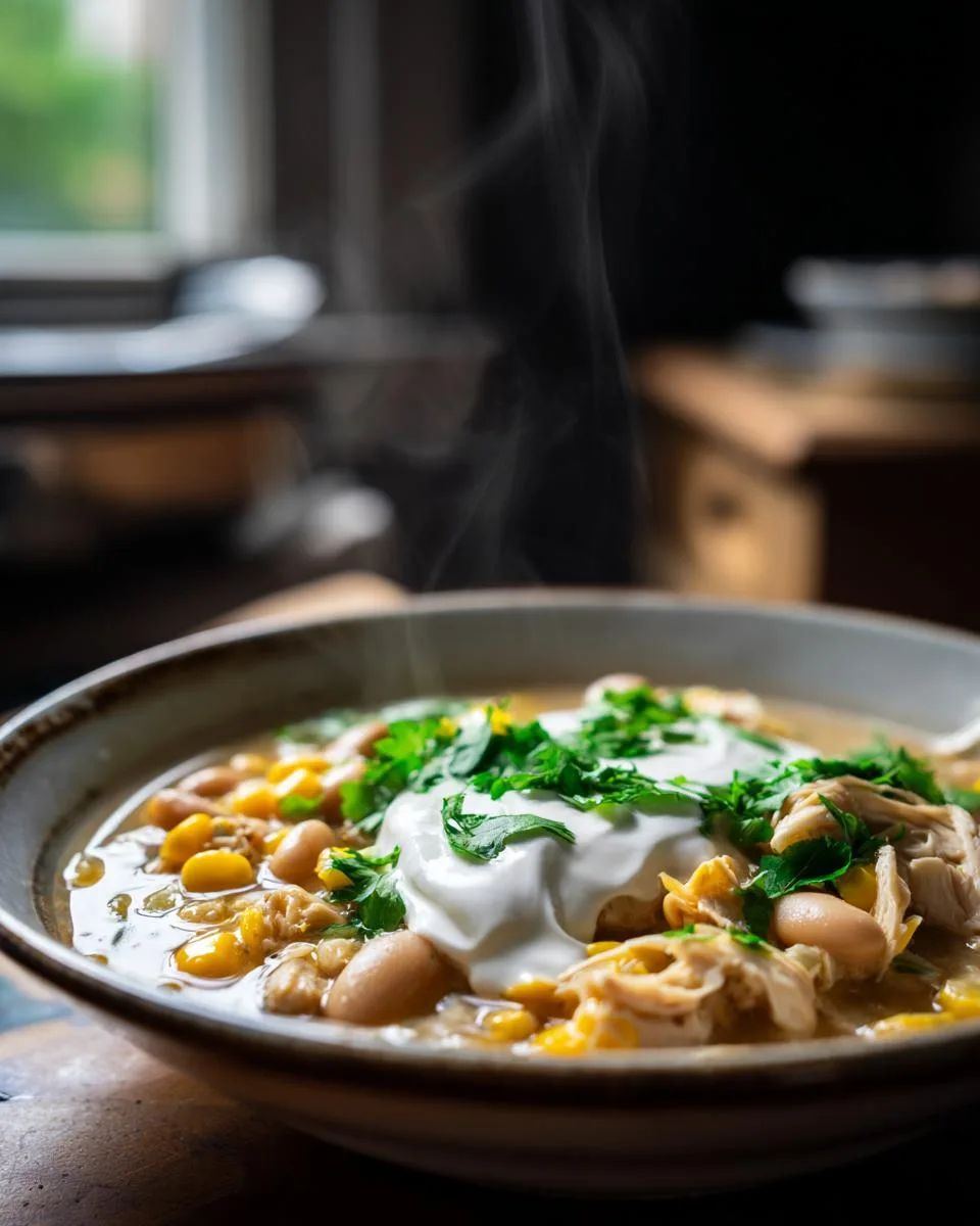 Healthy Slow Cooker White Chicken Chili - detail 4