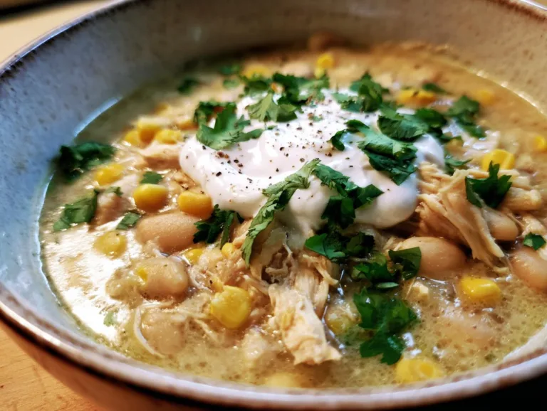 Healthy Slow Cooker White Chicken Chili