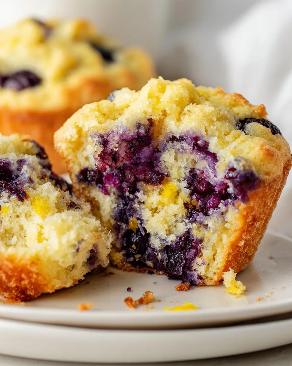 Lemon Blueberry Greek Yogurt Muffins - detail 3
