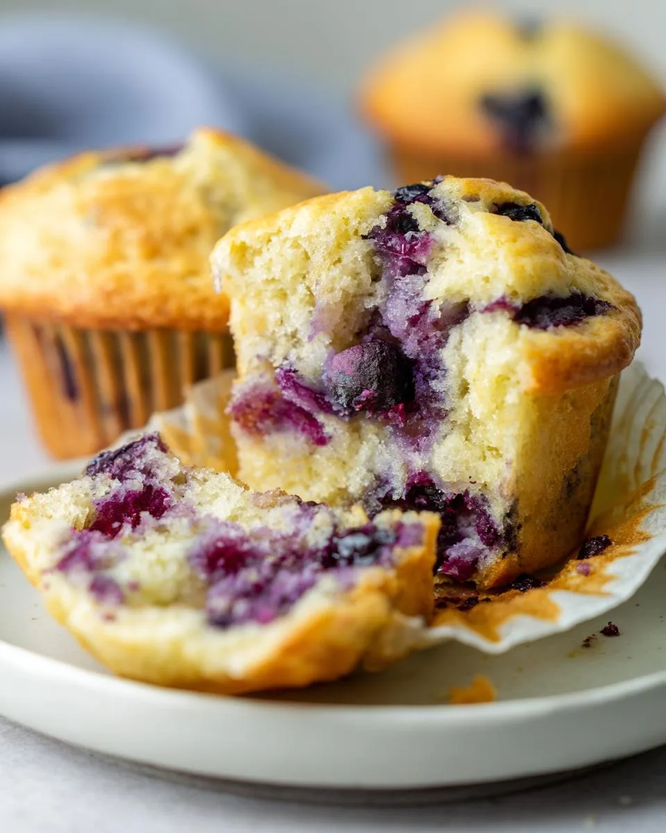 Lemon Blueberry Greek Yogurt Muffins - detail 4