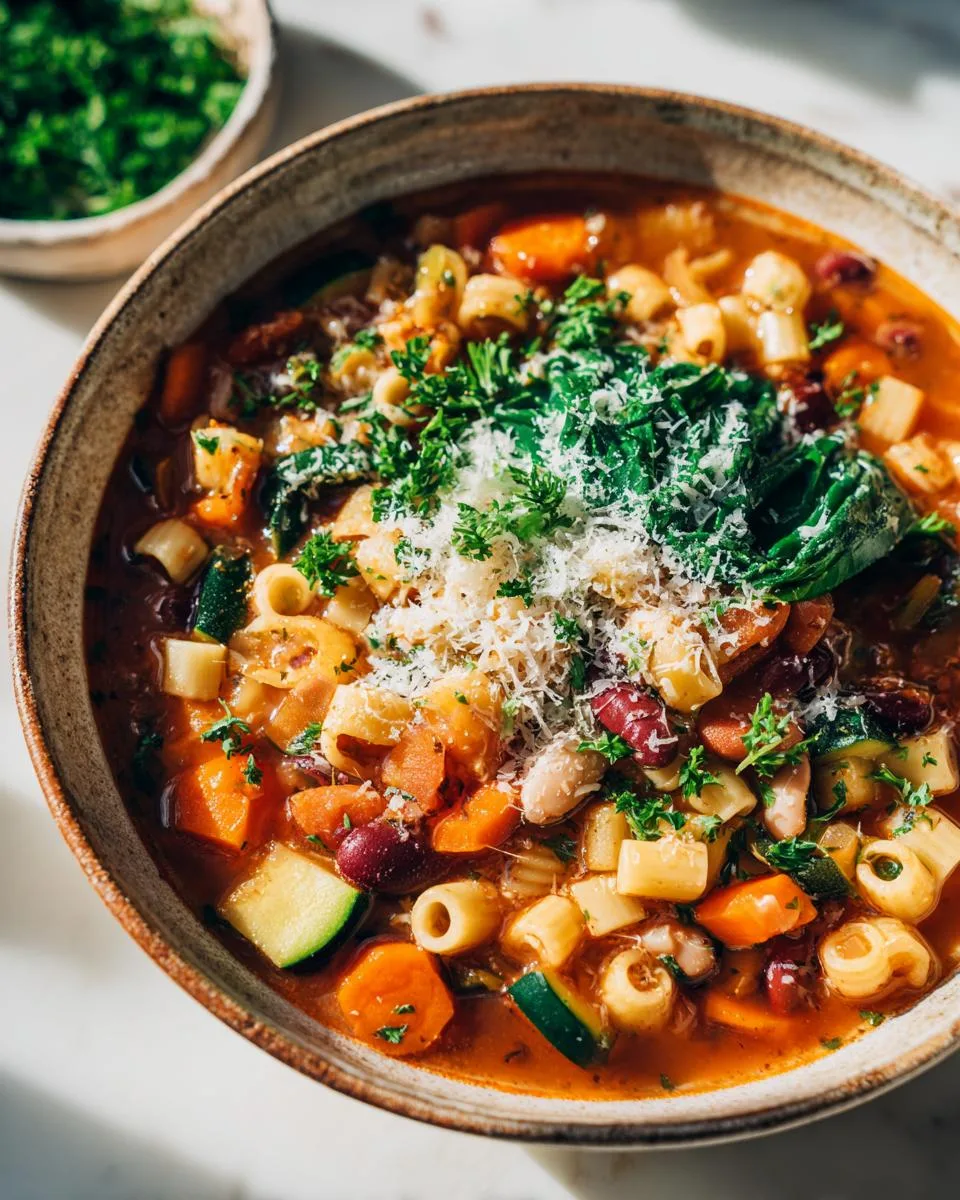 One Pot Vegan Minestrone Soup - detail 1
