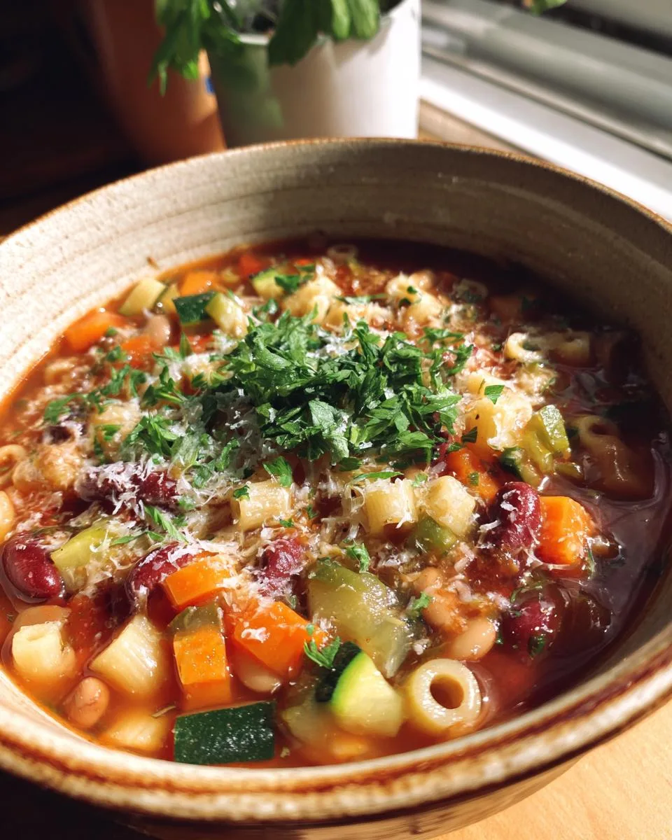 One Pot Vegan Minestrone Soup - detail 3