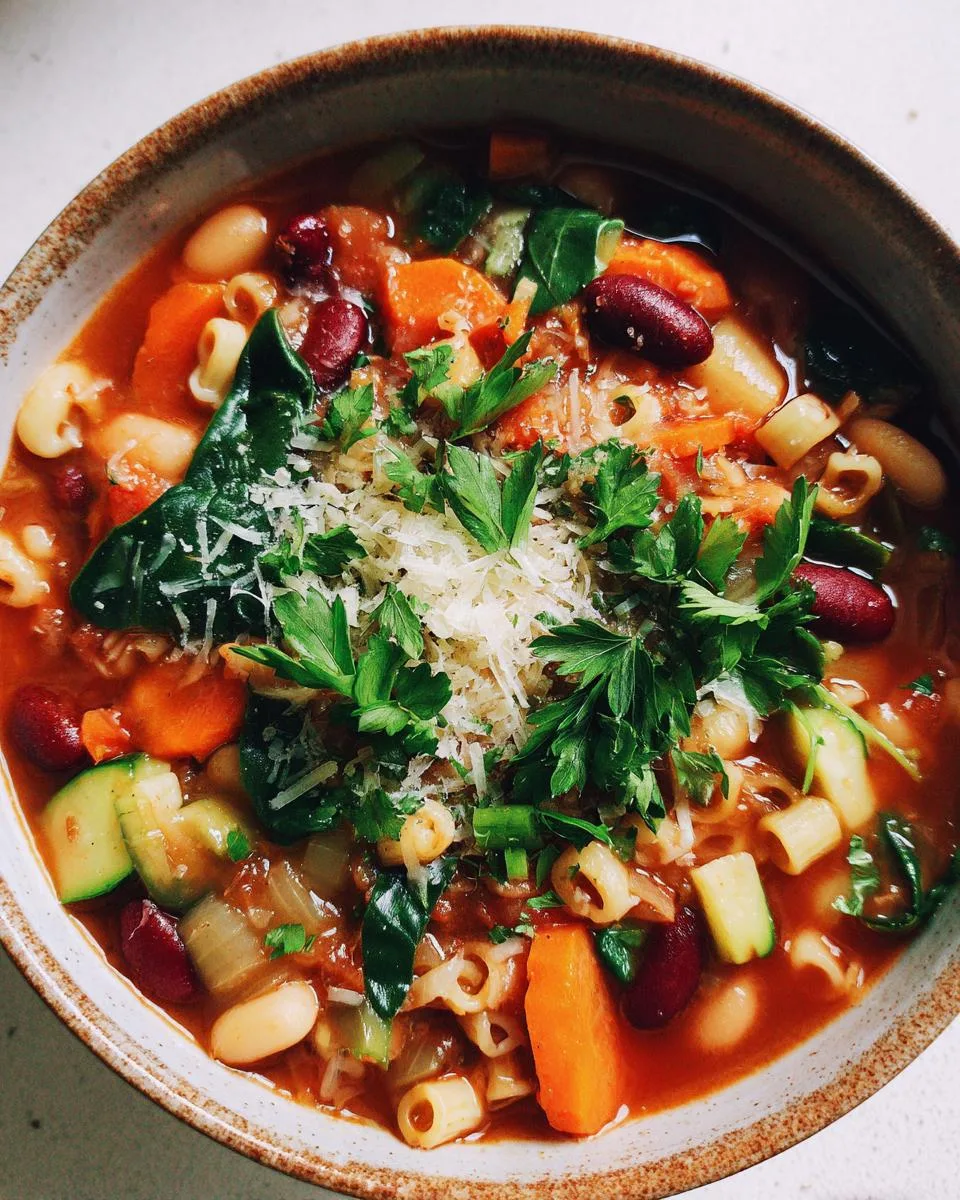 One Pot Vegan Minestrone Soup - detail 4