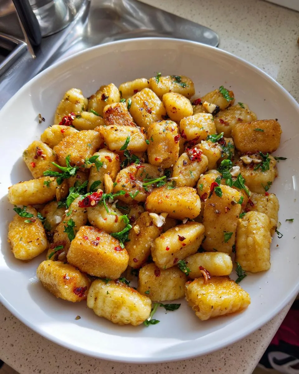 Pan Fried Aglio E Olio Cauliflower Gnocchi - detail 1
