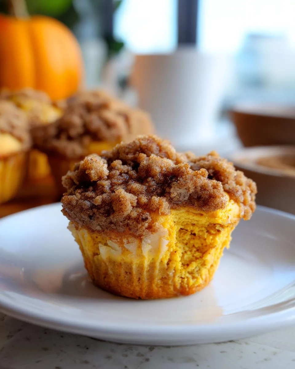 Pumpkin Cheesecake Muffins - detail 3