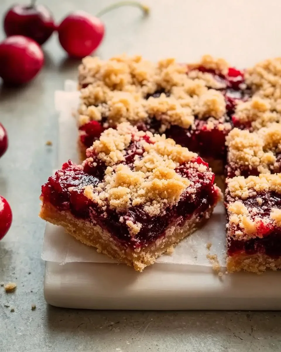 Quick Cherry Crumble Bars - detail 2