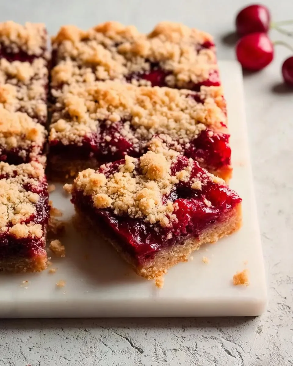 Quick Cherry Crumble Bars - detail 3