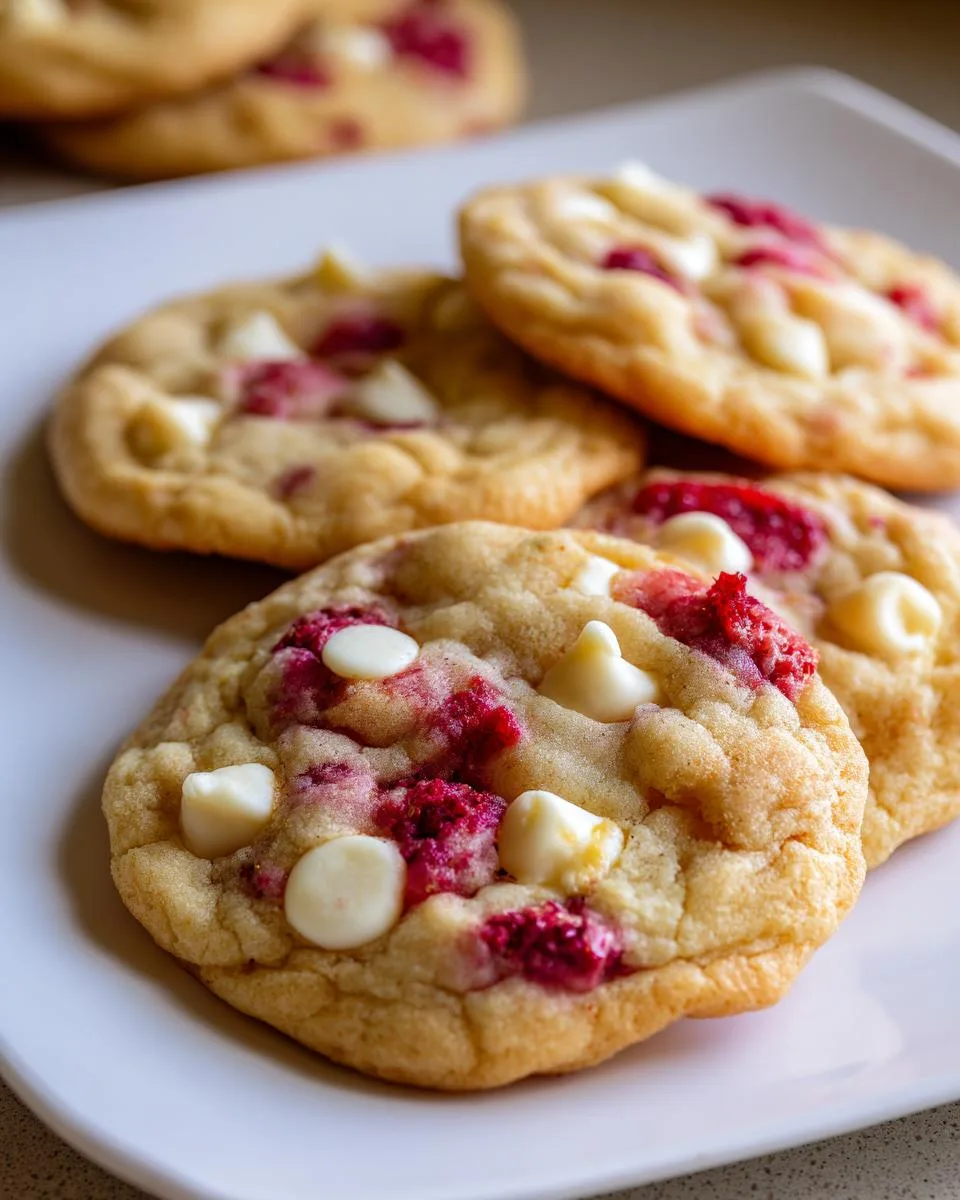 Raspberry White Chocolate Cookies - detail 3