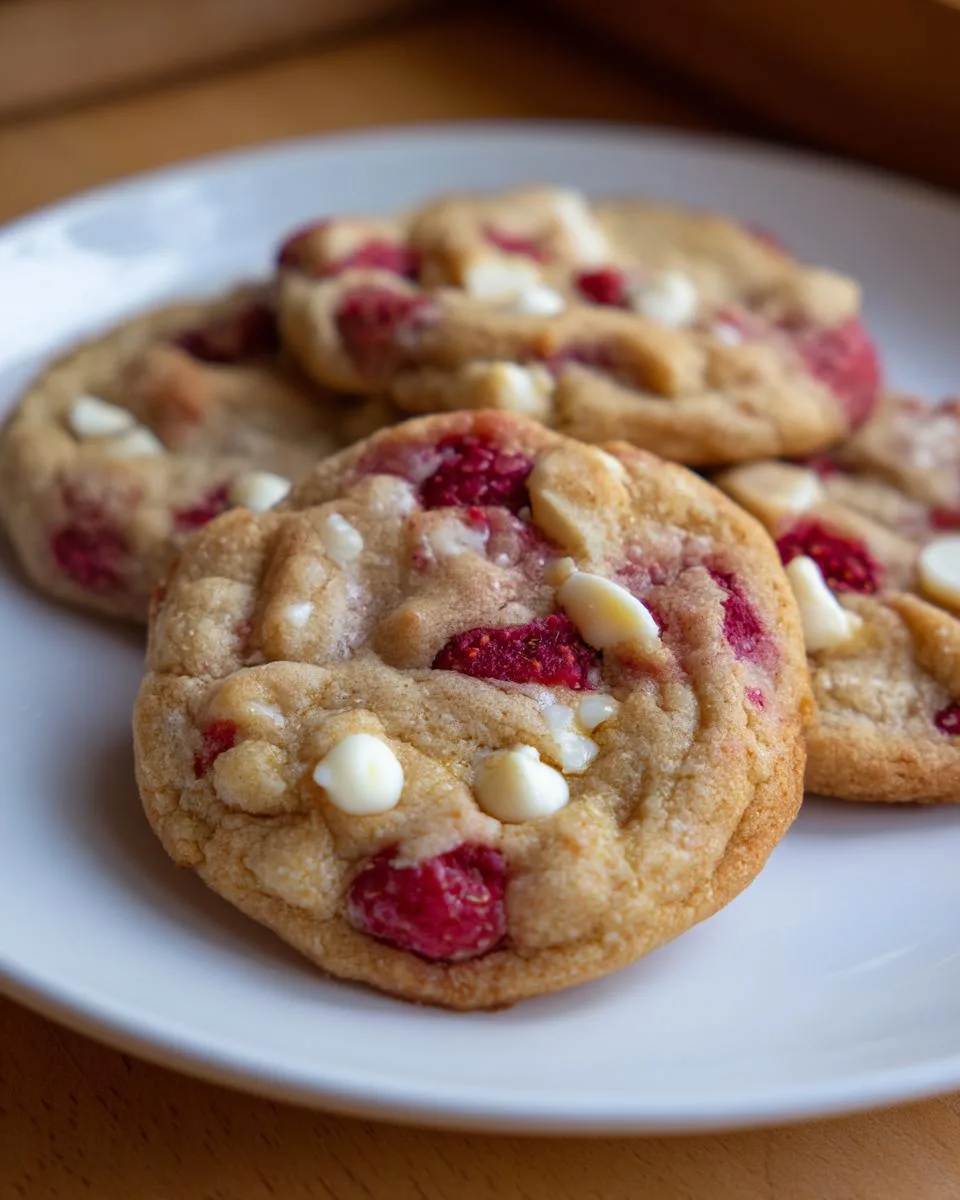 Raspberry White Chocolate Cookies - detail 4