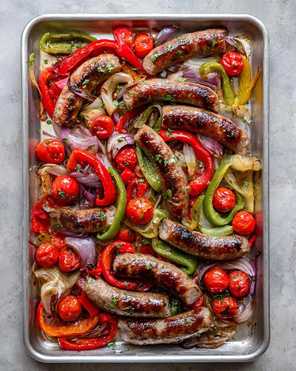 Sheet Pan Sausage and Peppers - detail 3