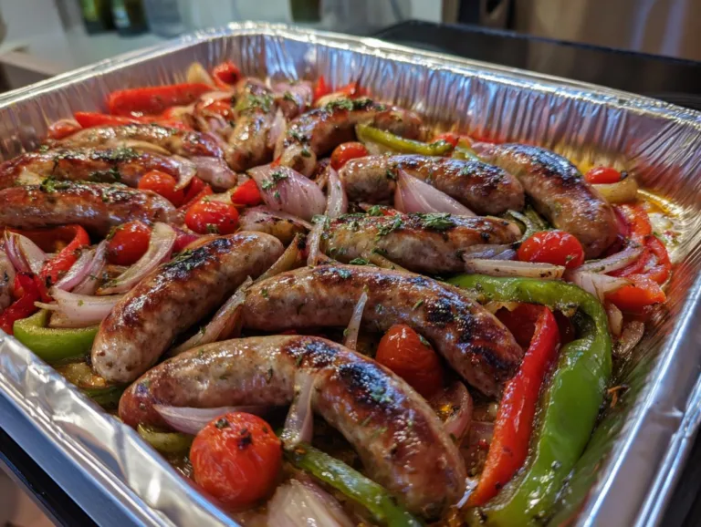 Sheet Pan Sausage and Peppers