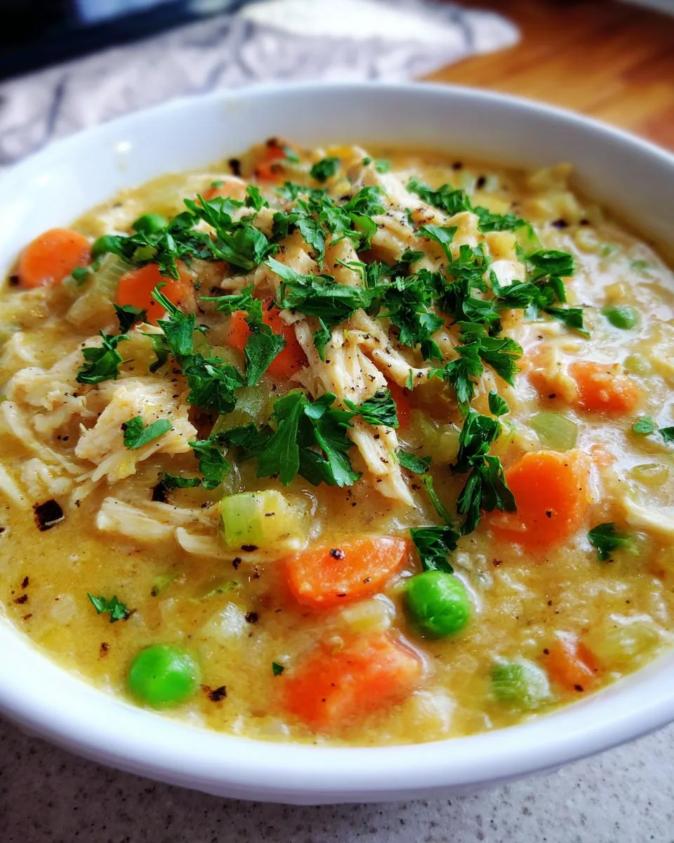 Slow Cooker Chicken Pot Pie Soup - detail 2