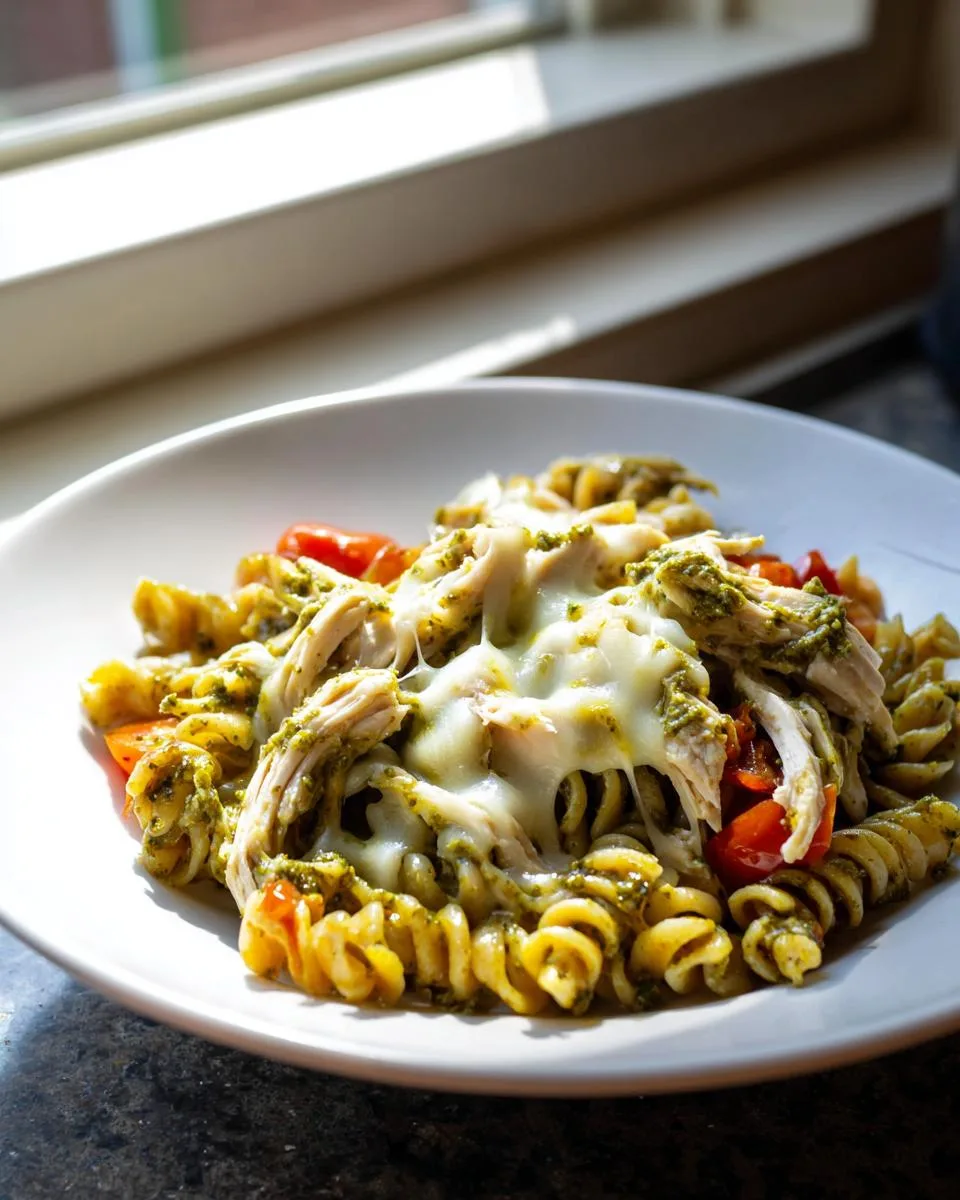Slow Cooker Pesto Chicken Pasta - detail 1