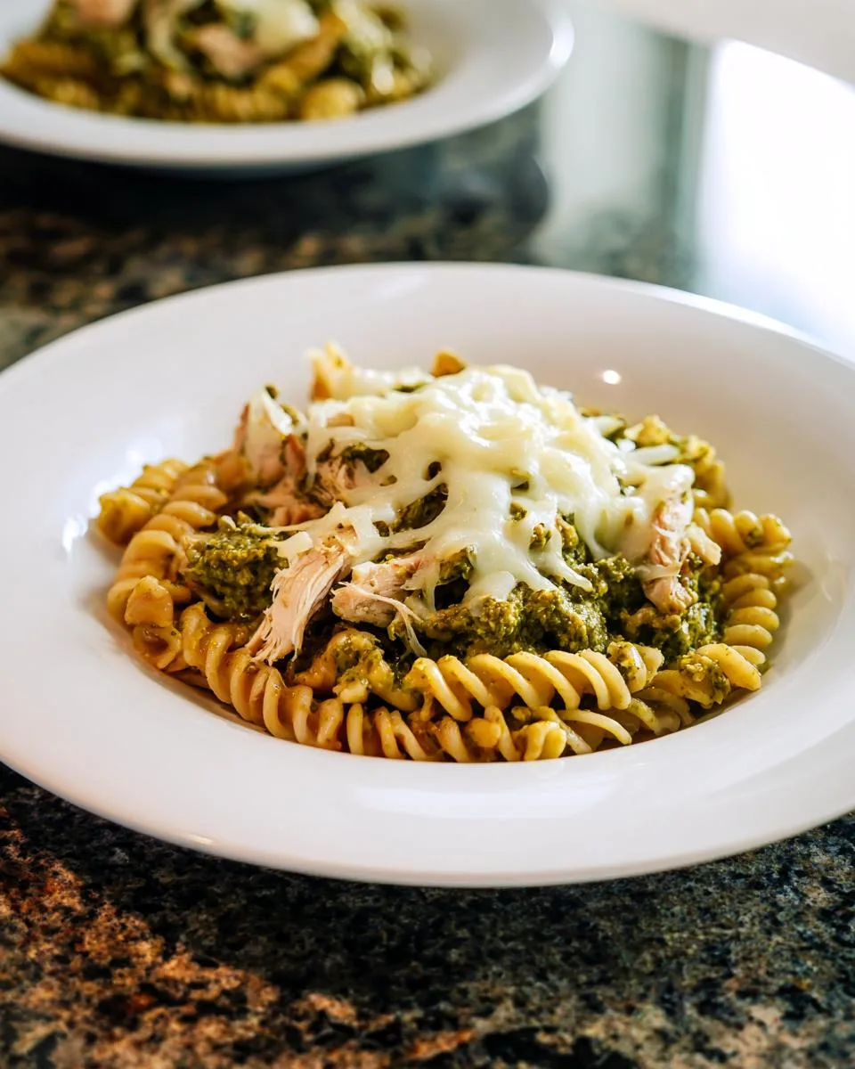 Slow Cooker Pesto Chicken Pasta - detail 2