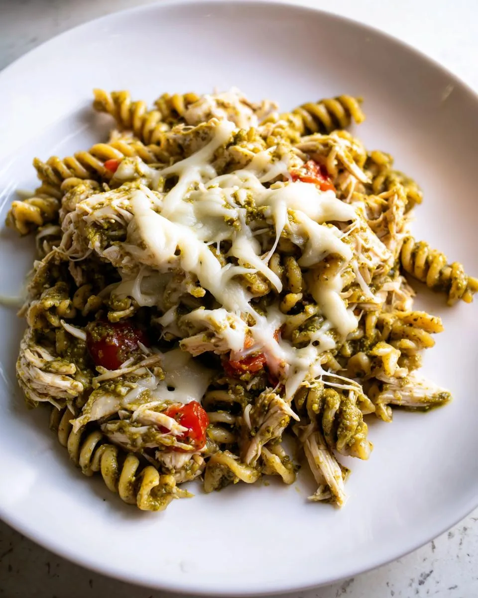 Slow Cooker Pesto Chicken Pasta - detail 3