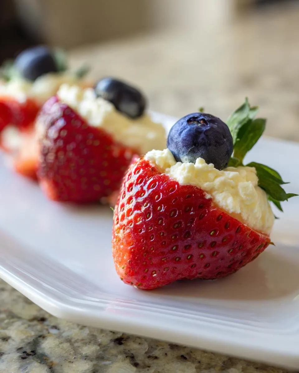 Strawberry Cheesecake Stuffed Strawberries - detail 1