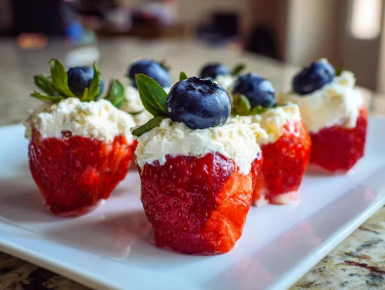 Strawberry Cheesecake Stuffed Strawberries
