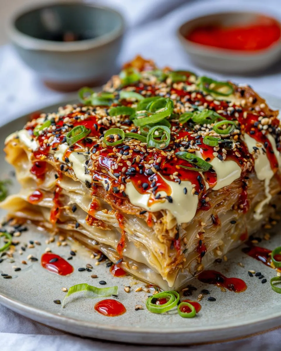 Viral Dumpling Lasagna - detail 2
