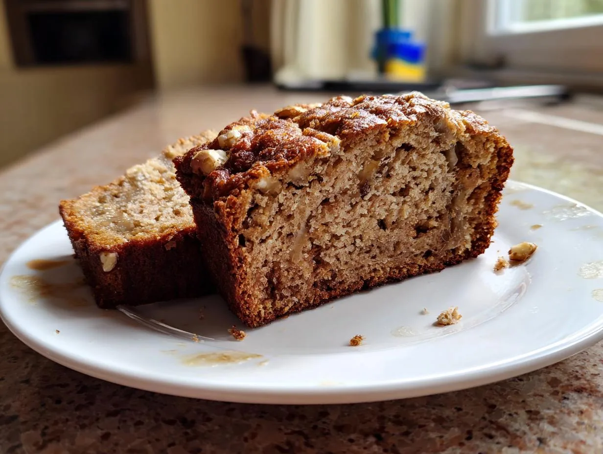 Moist 3-Ingredient Whole Wheat Healthy Banana Bread Magic