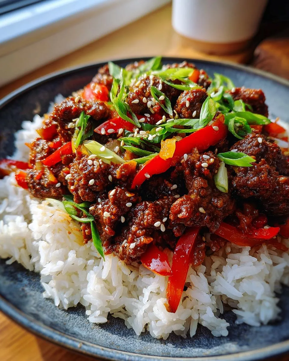 Crispy Chilli Beef Rice - detail 3