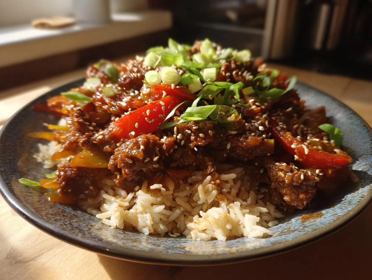 Crispy Chilli Beef Rice That’s Irresistibly Delicious