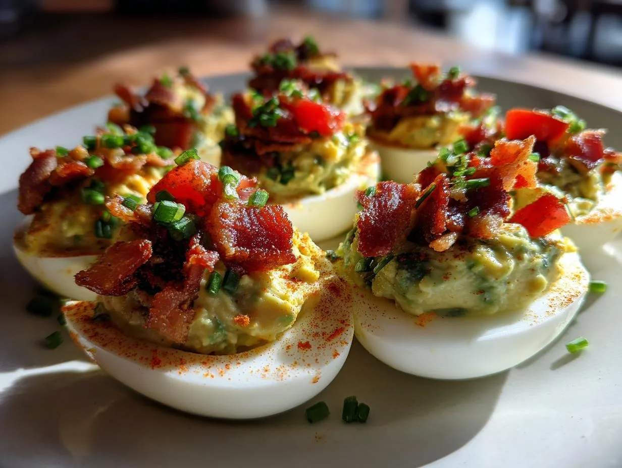 Creamy Deviled Eggs With Avocado And Chives You’ll Crave