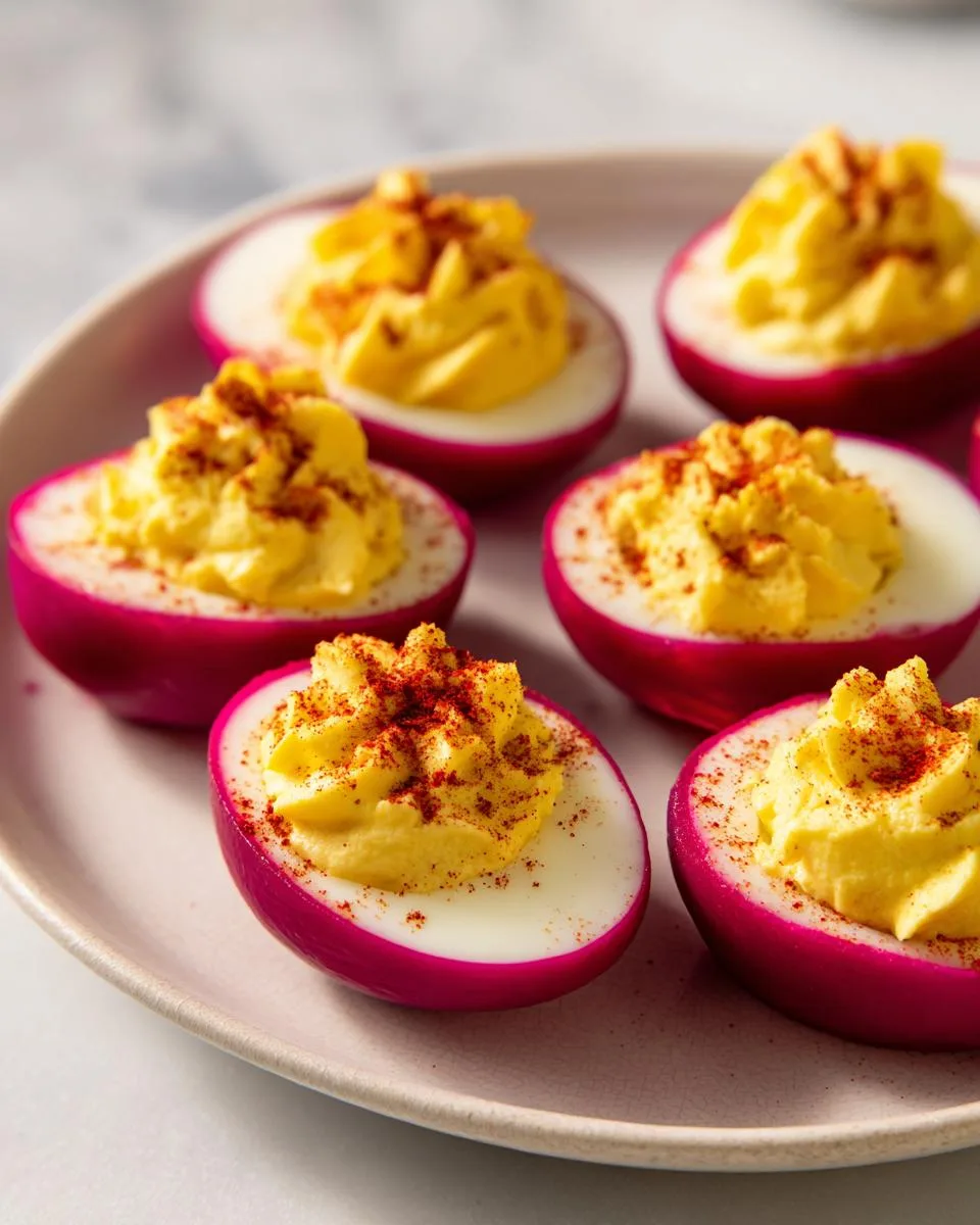 Deviled Eggs With Pickled Beets - detail 3