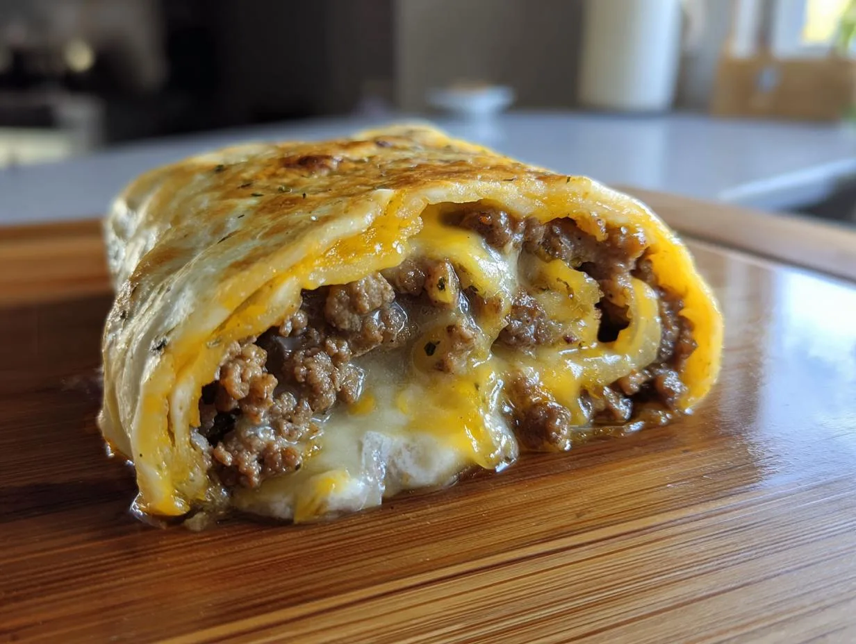 Juicy Garlic Butter Beef Cheeseburger in 30 Minutes