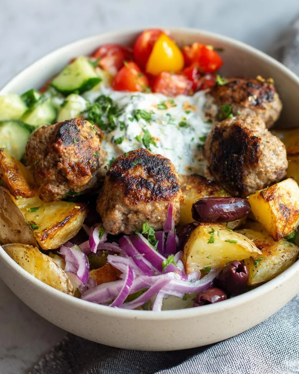 Greek Meatball Bowl Recipe - detail 1