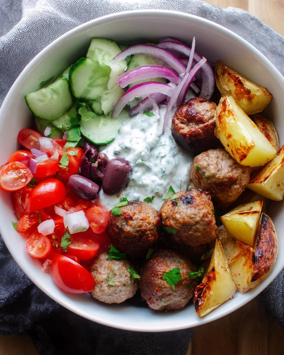 Greek Meatball Bowl Recipe - detail 3