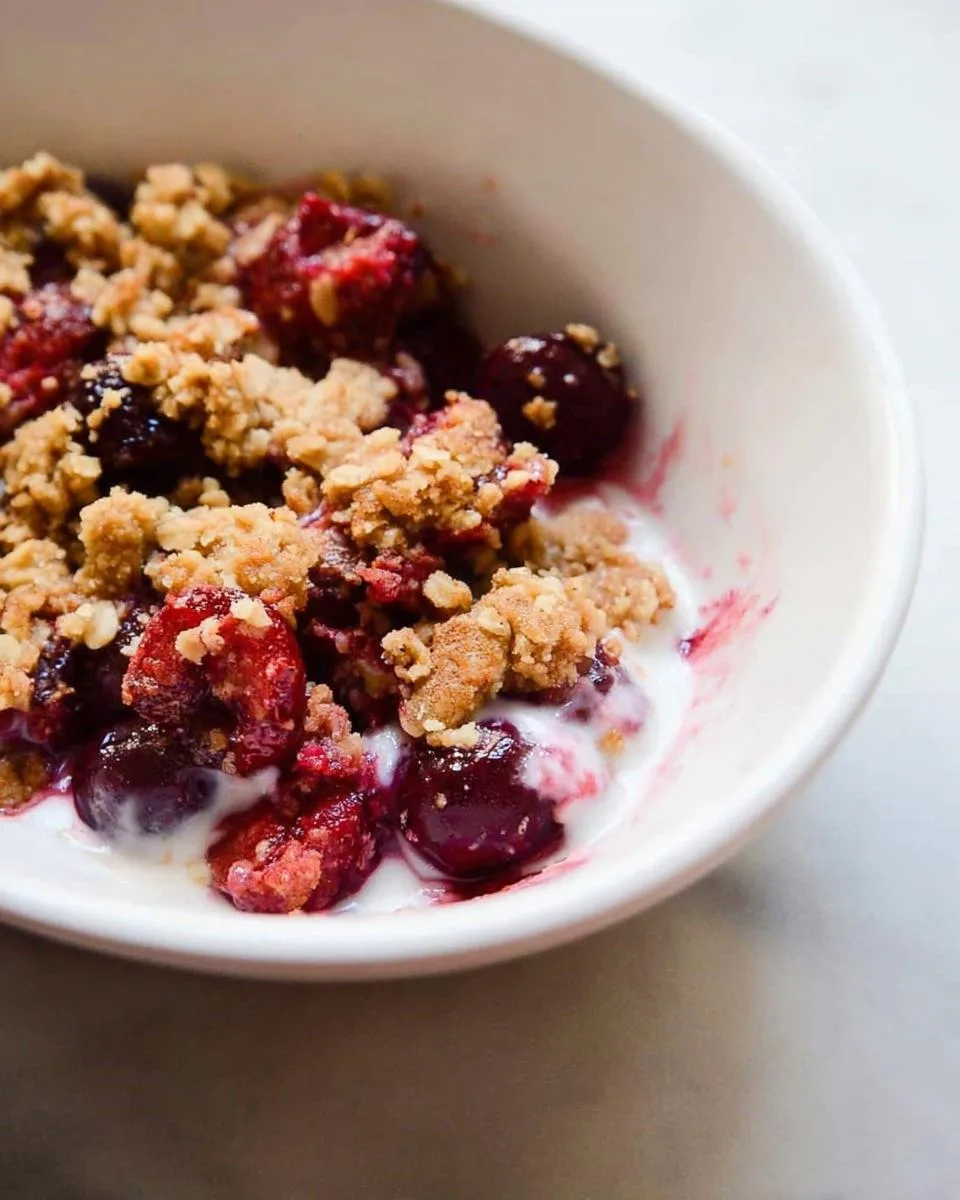 Healthy Cherry Oat Crumble - detail 1