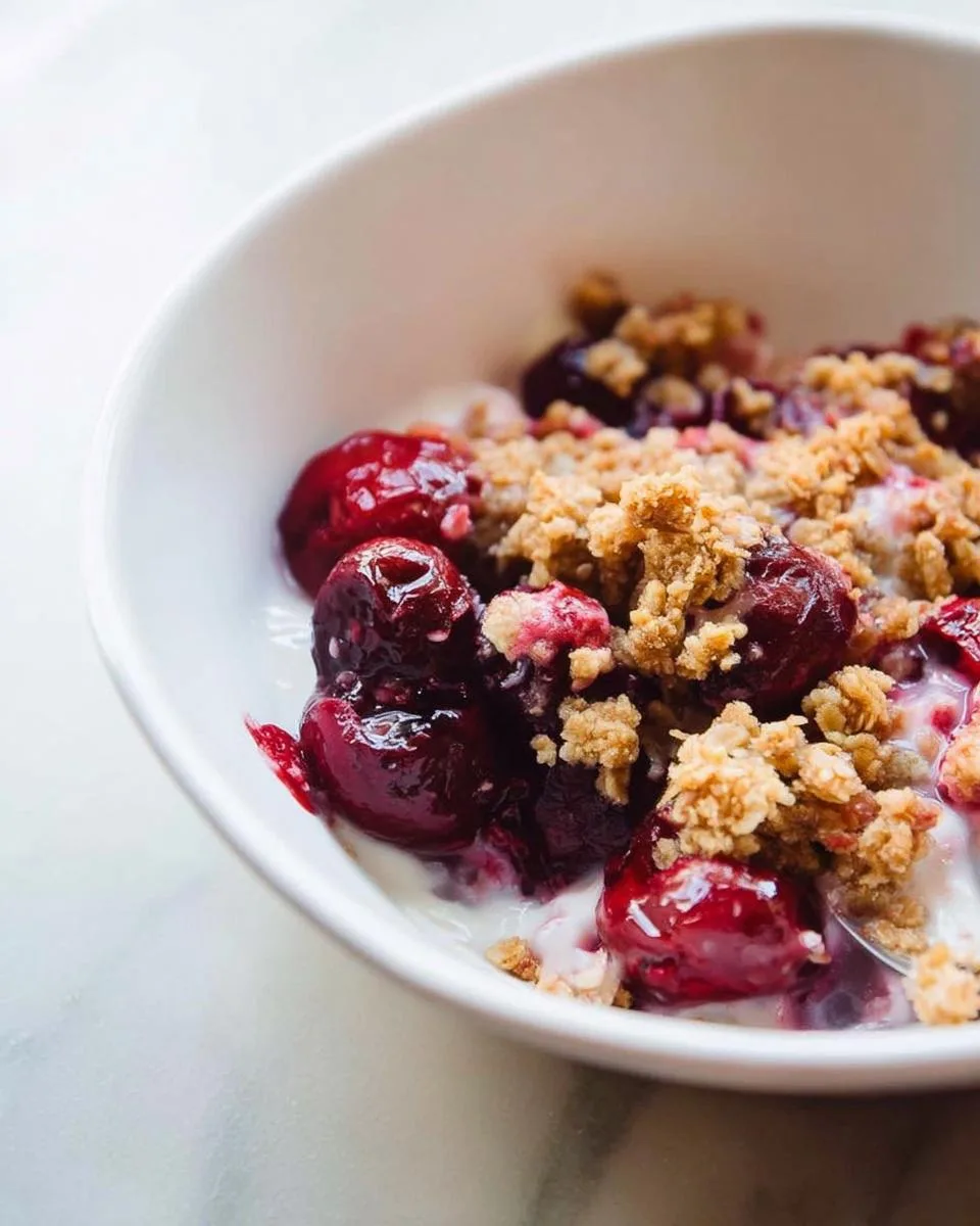 Healthy Cherry Oat Crumble - detail 2