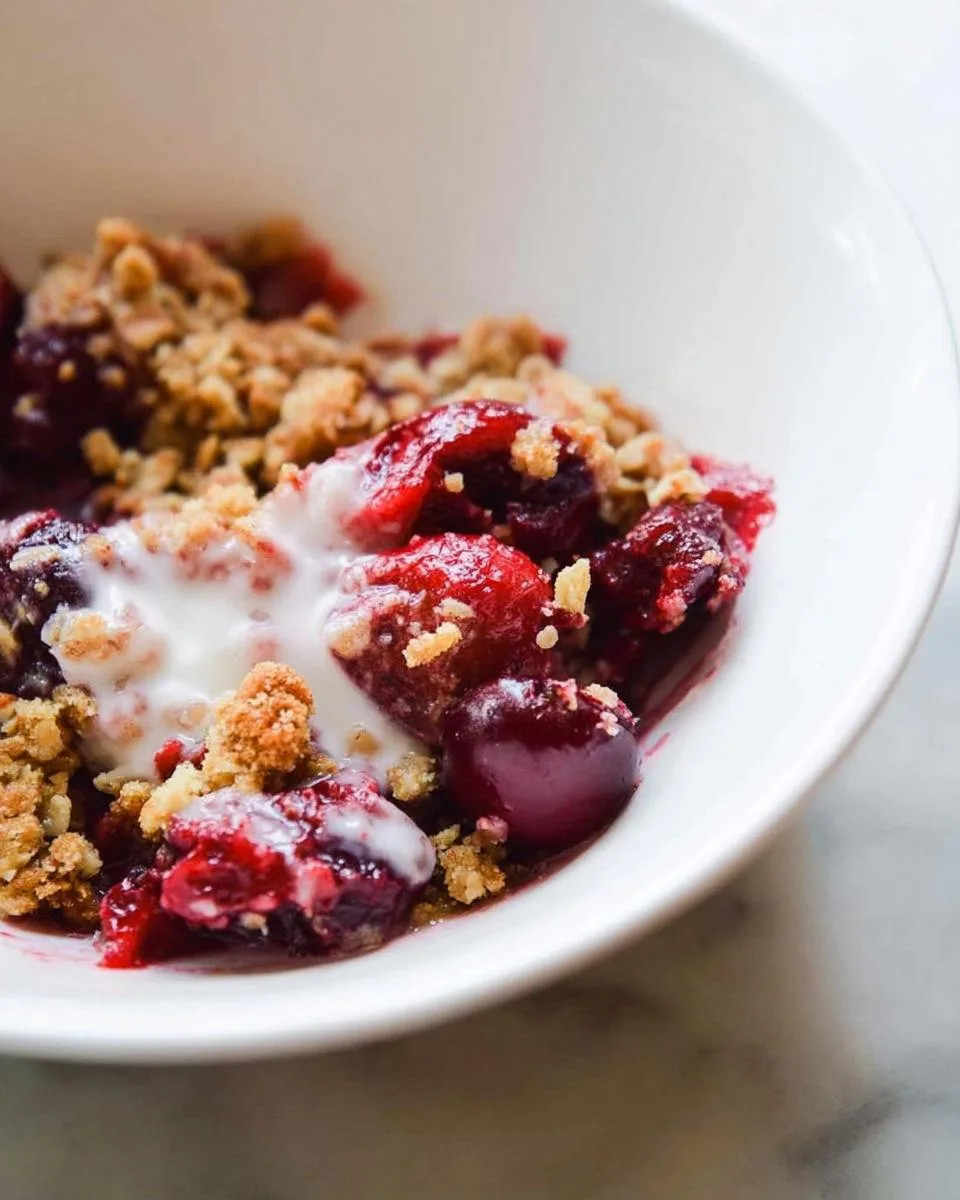 Healthy Cherry Oat Crumble - detail 3
