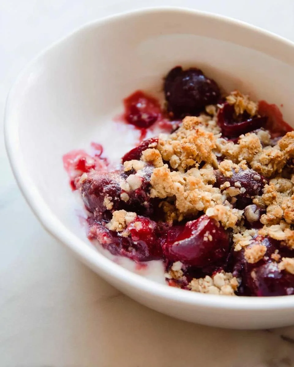 Healthy Cherry Oat Crumble - detail 4