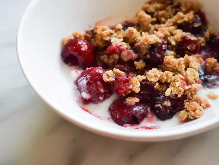 Healthy Cherry Oat Crumble
