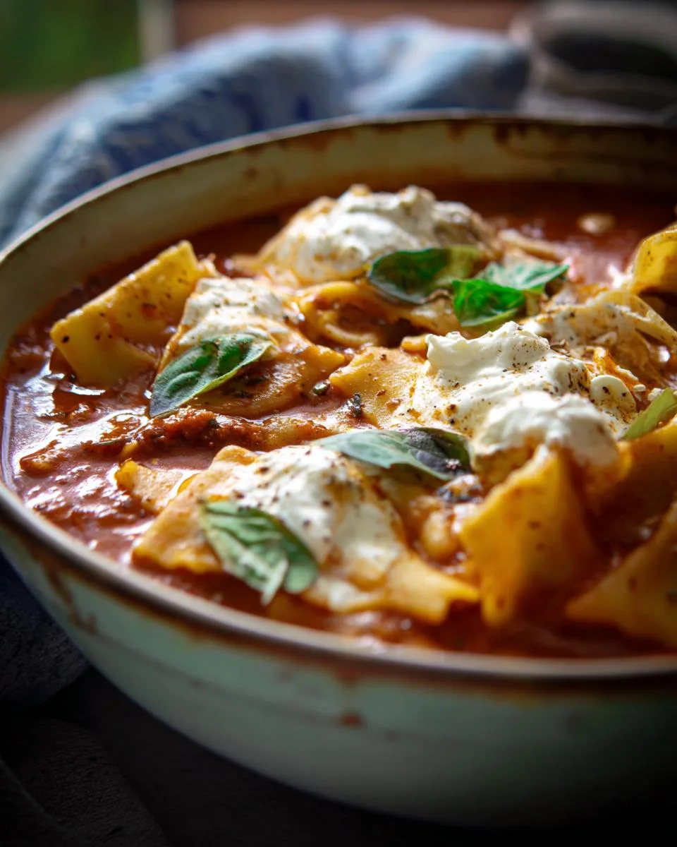 High-Protein Lasagna Soup - detail 1