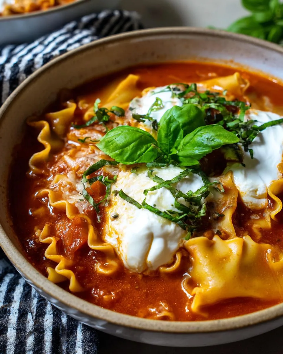 High-Protein Lasagna Soup - detail 3