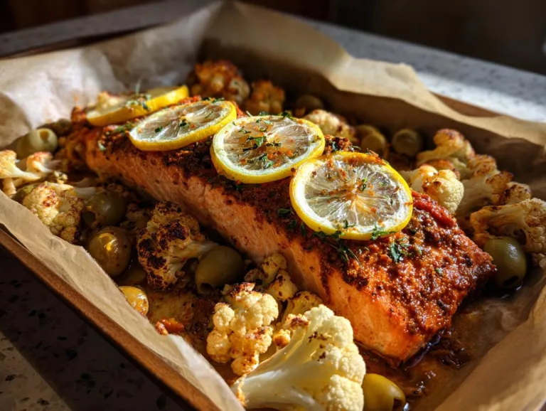Moroccan Salmon Sheet Pan