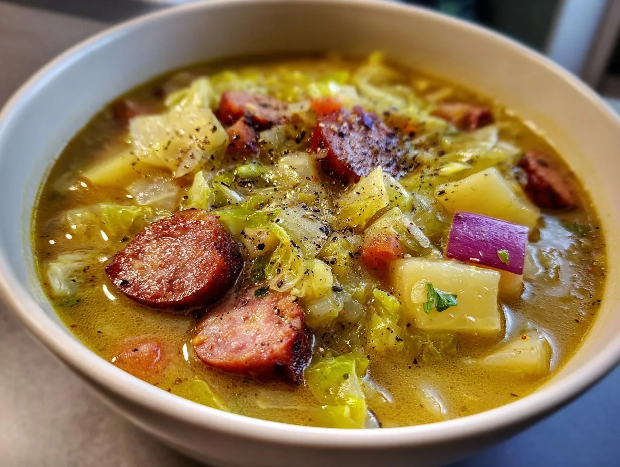 Hearty Potato Cabbage Sausage Soup Recipe in Just 45 Minutes